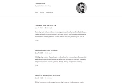 Pulitzer theme from BahaiWebsites